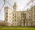 HLUBKA NAD VLATAVOU CZECH REPUBLIC - APRIL 04.2016: Gardens and Castle in Hluboka nad Vltavou, April 04.2016 Hluboka nad Vltavou,