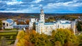 Hluboka Castle, historic chateau in Hluboka nad Vltavou in South Bohemia, Czech Republic. Famous Czech castle Hluboka nad Vltavou Royalty Free Stock Photo