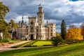 Hluboka Castle, historic chateau in Hluboka nad Vltavou in South Bohemia, Czech Republic. Famous Czech castle Hluboka nad Vltavou