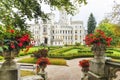 Hluboka nad Vltavou castle, Czech Republic. Colorful autumn time Royalty Free Stock Photo