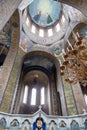 Hlukhiv, Ukraine - October 16, 2021: The interior of Church of Three Saint Anastasias, an an Orthodox temple in Glukhov, built in