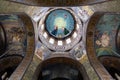 Hlukhiv, Ukraine - October 16, 2021: The interior of Church of Three Saint Anastasias, an an Orthodox temple in Glukhov, built in Royalty Free Stock Photo