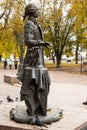 Hlukhiv, Ukraine - October 16, 2021: Monument to Dmitry Bortniansky, a Russian and Ukrainian composer and conductor who is known Royalty Free Stock Photo