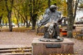 Hlukhiv, Ukraine - October 16, 2021: Monument to Maxim Berezovsky, a Russian and Ukrainian composer and opera singer who is known Royalty Free Stock Photo