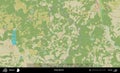 Hlusk District outlined, Belarus. Topographic Humanitarian Royalty Free Stock Photo