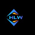 HLW abstract technology logo design on Black background. HLW creative initials letter logo concept Royalty Free Stock Photo