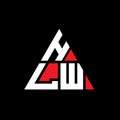 HLW triangle letter logo design with triangle shape. HLW triangle logo design monogram. HLW triangle vector logo template with red Royalty Free Stock Photo