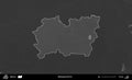 Hlybokaje District highlighted, Belarus. Grayscale Royalty Free Stock Photo