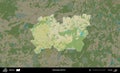 Hlybokaje District highlighted, Belarus. Topographic Humanitarian Royalty Free Stock Photo