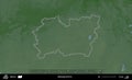 Hlybokaje District outlined, Belarus. Physical Royalty Free Stock Photo