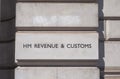 HM Revenue and Customs sign in London