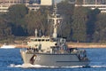 HMAS Diamantina M 86 Huon Class Minehunter Coastal vessel of the Royal Australian Navy in Sydney Harbor