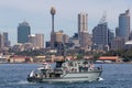 HMAS Gascoyne M 85 Huon Class Minehunter Coastal vessel of the Royal Australian Navy in Sydney Harbor