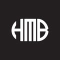 HMB letter logo design on black background. HMB creative initials letter logo concept. HMB letter design Royalty Free Stock Photo