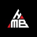 HMB triangle letter logo design with triangle shape. HMB triangle logo design monogram. HMB triangle vector logo template with red Royalty Free Stock Photo