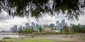 HMCS Discovery Naval Reserve and Vancouver cityscape in Vancouver, British Columbia, Canada