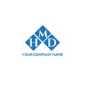 HMD letter logo design on WHITE background. HMD creative initials letter logo concept.