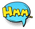 Hmm expression sound cloud for speech design Royalty Free Stock Photo
