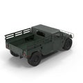 HMMWV Military Hummer on white. 3D illustration Royalty Free Stock Photo