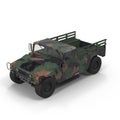 HMMWV Military Hummer on white. 3D illustration Royalty Free Stock Photo