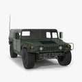 HMMWV Military Hummer on white. 3D illustration Royalty Free Stock Photo