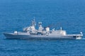 HMNZS Te Mana F111 Anzac class frigates and one of the Royal New Zealand Navy departing Sydney Harbor