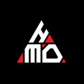 HMO triangle letter logo design with triangle shape. HMO triangle logo design monogram. HMO triangle vector logo template with red Royalty Free Stock Photo
