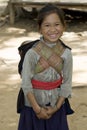 Hmong girl with brother, Laos