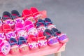 HMONG Handmade Hill Tribe Children's Shoes Royalty Free Stock Photo