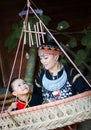 The Hmong mother and her daughter Royalty Free Stock Photo