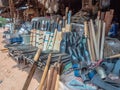 Hmong metal work for sale at roadside stall