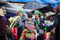 Hmong women with baby in national clothes, Vietnam