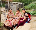 Hmong women at the local market in Yen Bai, Vietnam