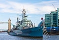 HMS Belfast Royalty Free Stock Photo