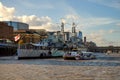 HMS Belfast in London Royalty Free Stock Photo