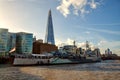 HMS Belfast in London Royalty Free Stock Photo