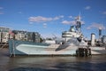 HMS Belfast, River Thames, Port of London Royalty Free Stock Photo