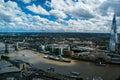 HMS Belfast, The Shard and The Tower Bridge in London, United Kingdom