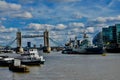 A former war ship on the river thames