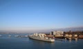 HMS Bristol in Portsmouth harbour Gosport.