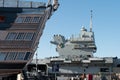 HMS Queen Elizabeth and Nelson`s flagship HMS Victory