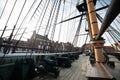 HMS Trincomalee tall ship masts close up on deck Royalty Free Stock Photo
