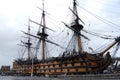 HMS Victory on permanent display at the Historic Dockyard in Portsmouth