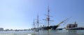 HMS Warrior (1862) - the first British ironclad battleship built for the Royal Navy - in spring afternoon light with slow shutter