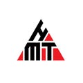 HMT triangle letter logo design with triangle shape. HMT triangle logo design monogram. HMT triangle vector logo template with red Royalty Free Stock Photo