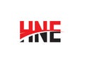 HNE Letter Initial Logo Design Vector Illustration Royalty Free Stock Photo