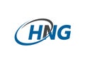 HNG letter creative modern elegant swoosh logo design Royalty Free Stock Photo