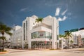 HnM Miami Beach Swedish multinational clothing retail company Collins Avenue and 8th Street. Long exposure for clouds motion blur