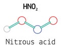 HNO2 nitrous acid molecule