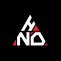 HNO triangle letter logo design with triangle shape. HNO triangle logo design monogram. HNO triangle vector logo template with red Royalty Free Stock Photo